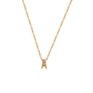 Panlandwoo - Kalung Huruf Titanium Wanita Simple Alpha