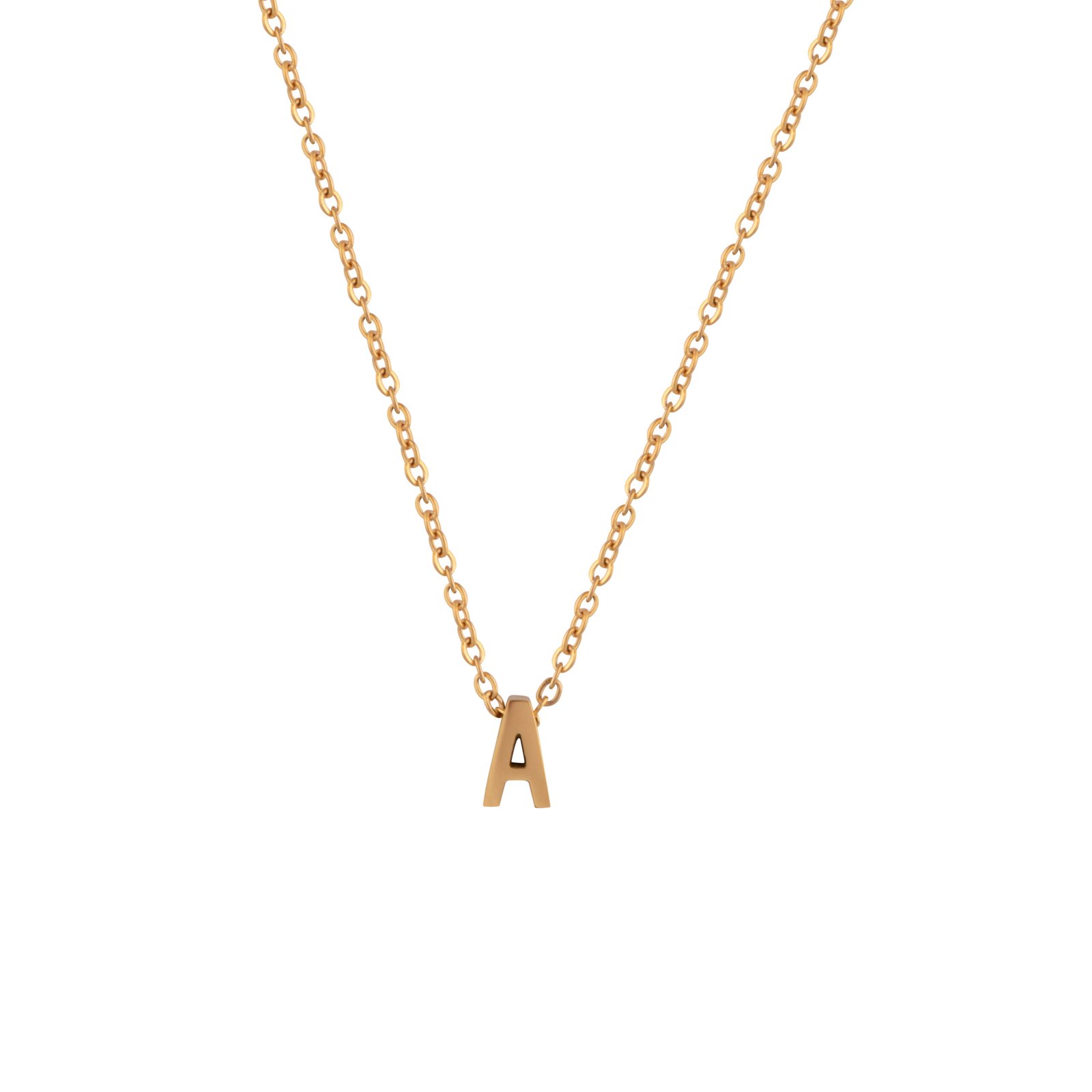 Panlandwoo - Kalung Huruf Titanium Wanita Simple Alpha