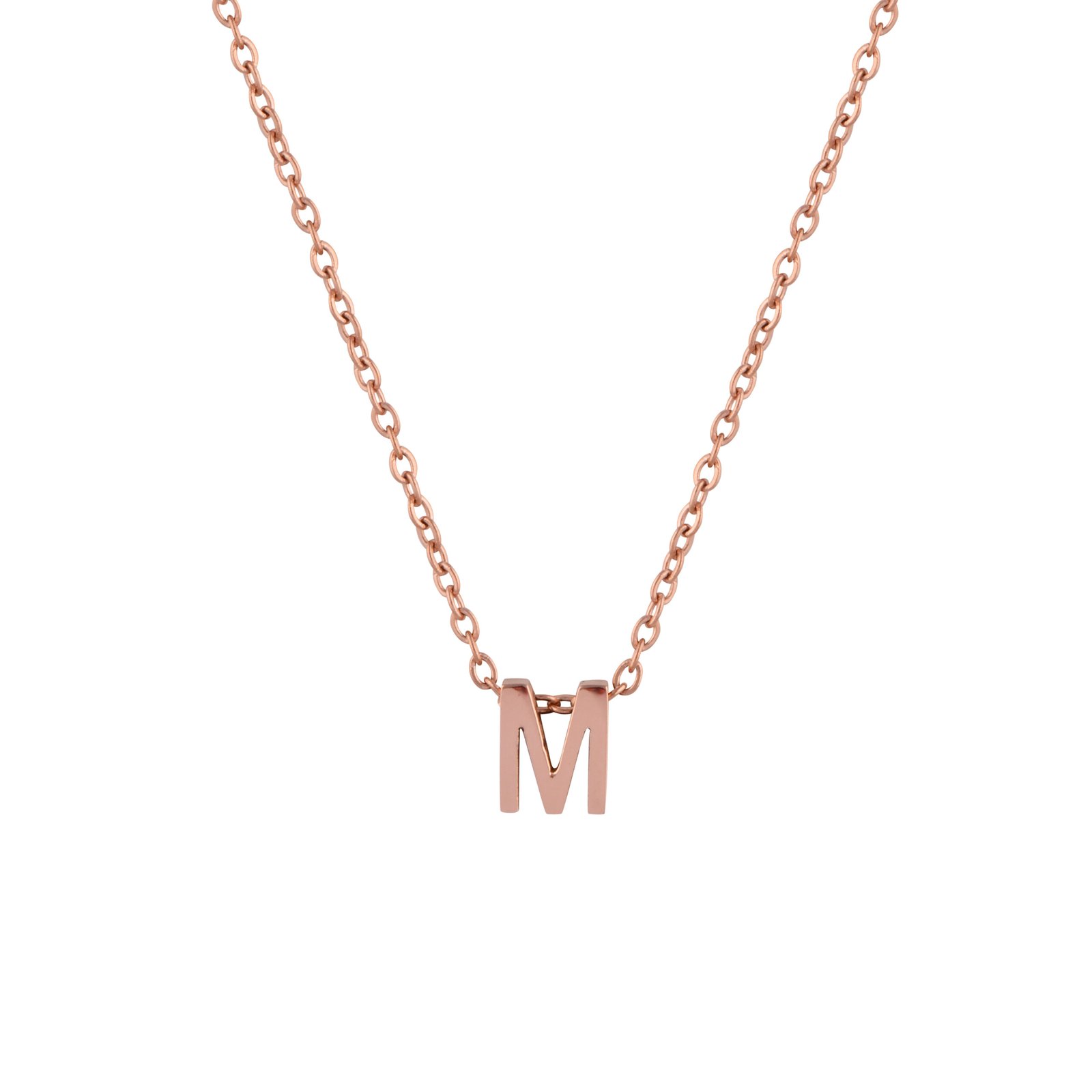 Panlandwoo - Kalung Huruf Titanium Wanita Simple Alpha - Gambar 4