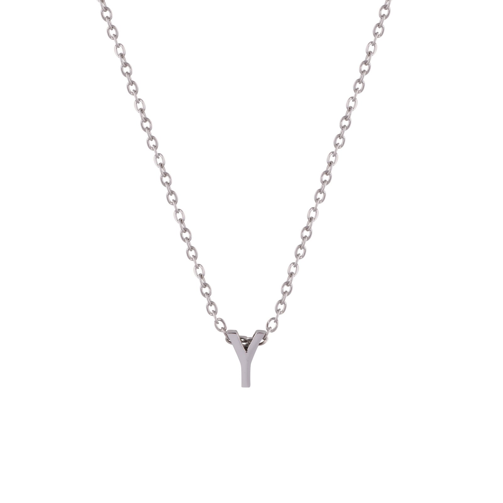Panlandwoo - Kalung Huruf Titanium Wanita Simple Alpha - Gambar 6